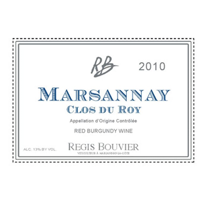 Regis Bouvier Marsannay Rouge Clos du Roy 2016