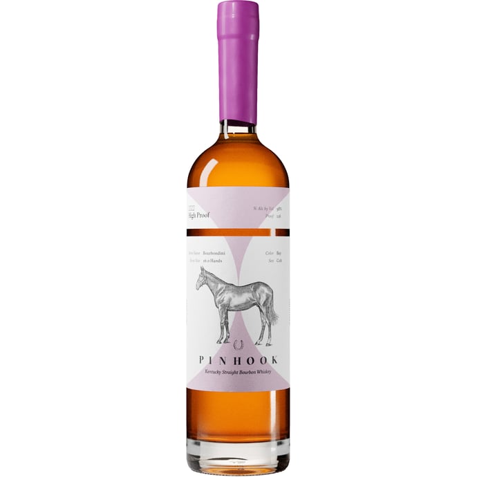 Pinhook Straight High Proof Bourbon from Castle & Key Distillate Magenta Wax 2022
