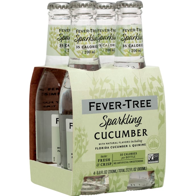 Fever Tree Cucumber Tonic 4 Pack Bottles