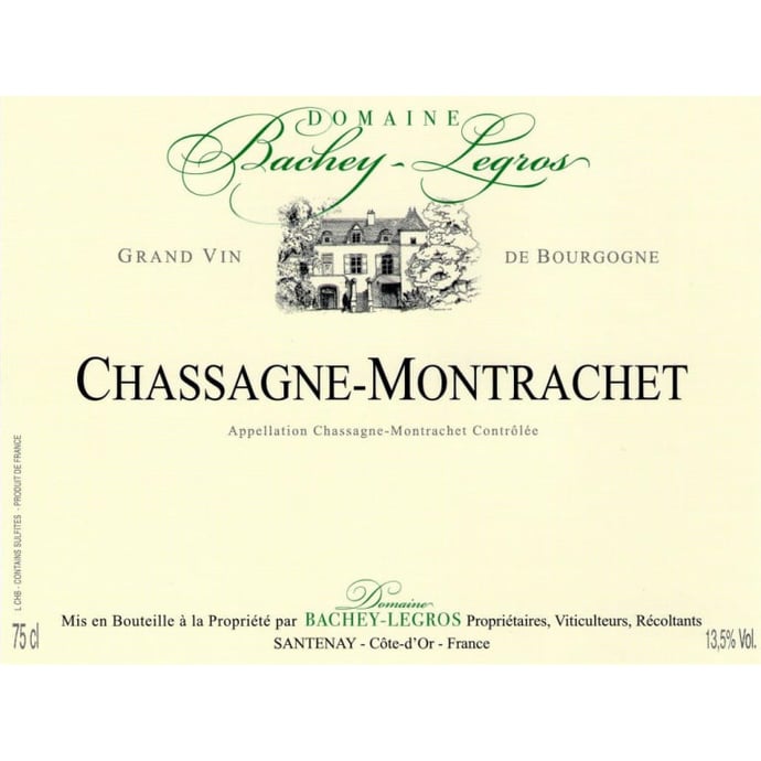 Domaine Bachey Legros Puligny Montrachet 2016