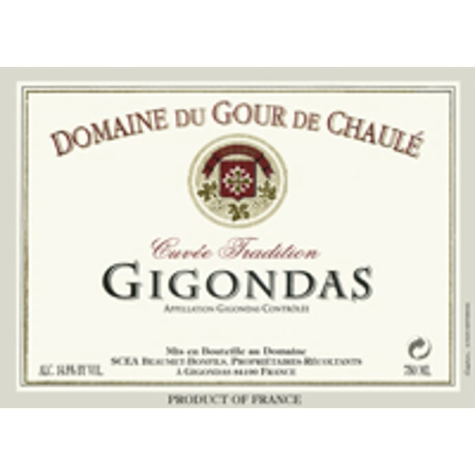 Domaine du Gour de Chaule Gigondas Cuvee Tradition 2016