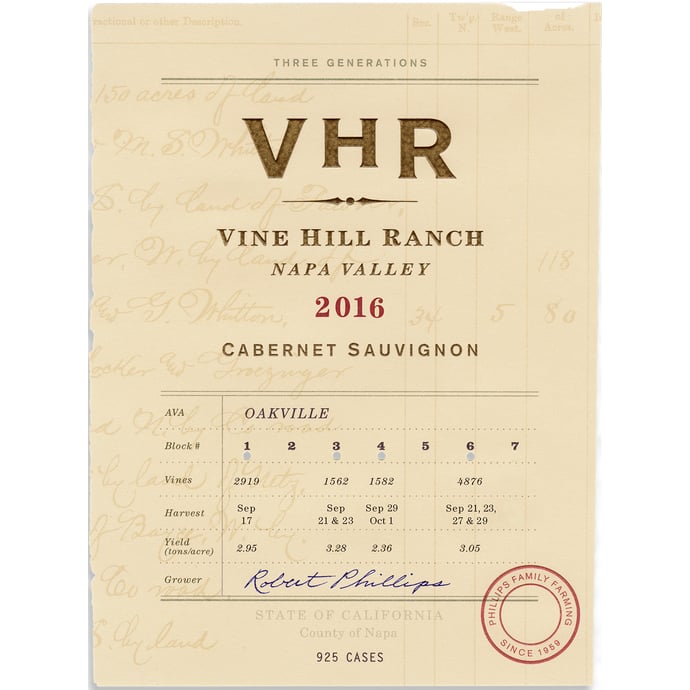 Vine Hill Ranch Cabernet Sauvignon 2016