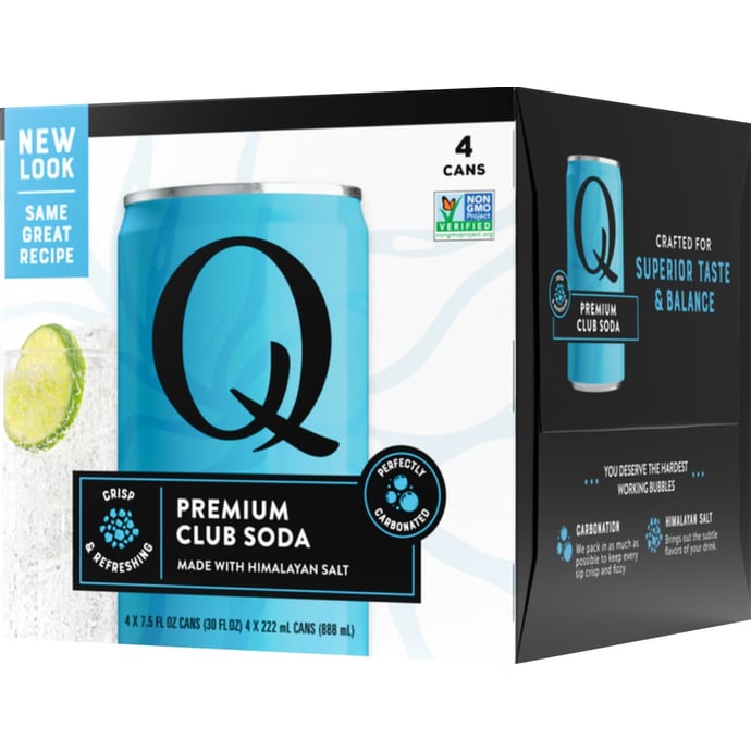 Q Club Soda 4pk Cans