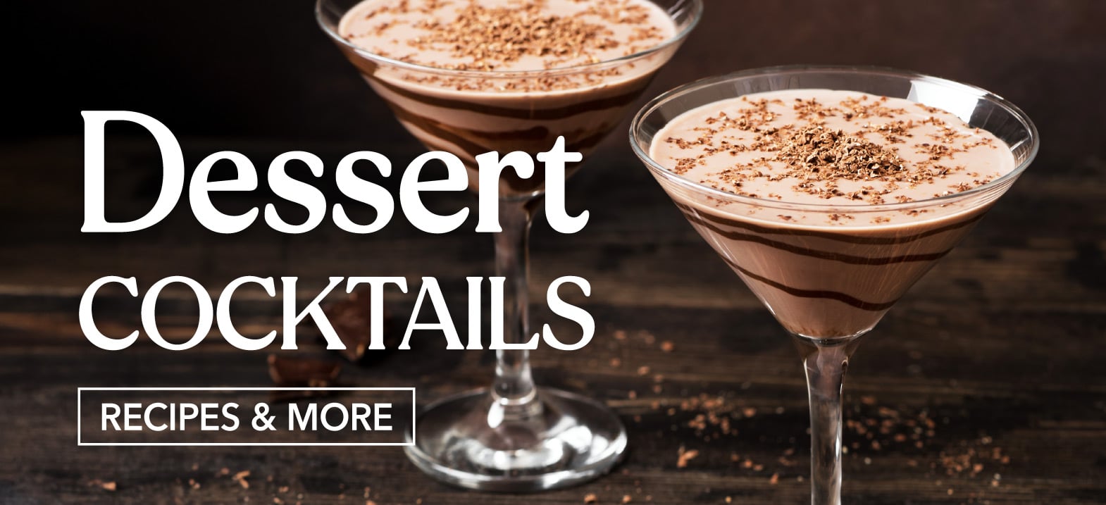 Two Decadent Chocolate Dessert Martini Cocktails
