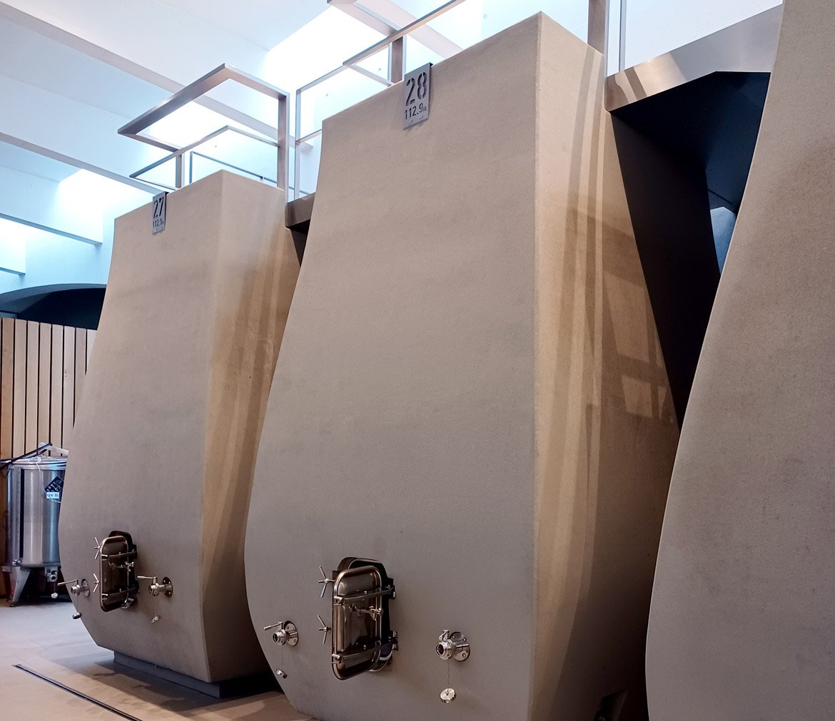 Large cement vats