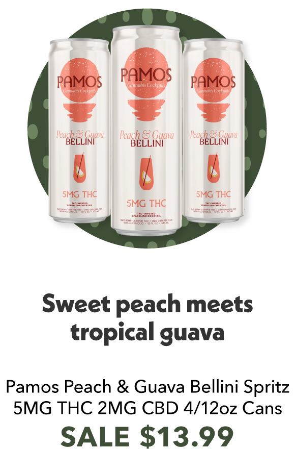 Pamos Peach & Guava Bellini Spritz 5mg THC 2mg CBD
