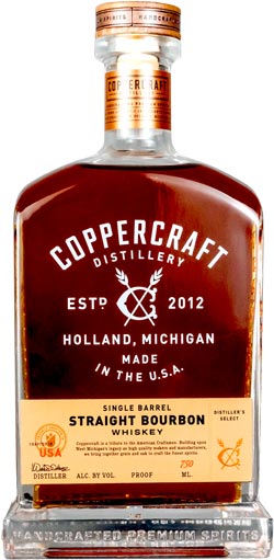 Coppercraft Distillery 9 year old Straight Bourbon Single Barrel #2852 Binny's Handpicked