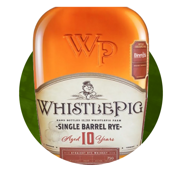 WhistlePig 10 year old Rye Single Barrel # 81719 Chicharron Binny's Handpicked