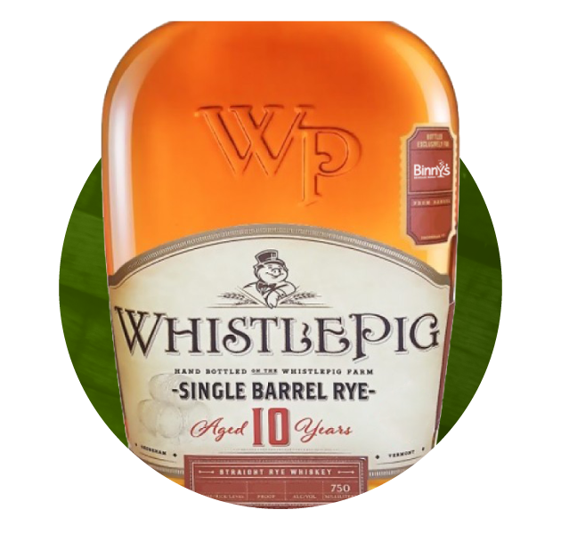 WhistlePig 10 year old Rye Single Barrel # 89550 Carnitas Binny's Handpicked