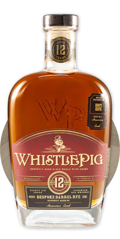 WhistlePig Single Finish 12 year old Rye Hooper Finished in ex Amarone Cask