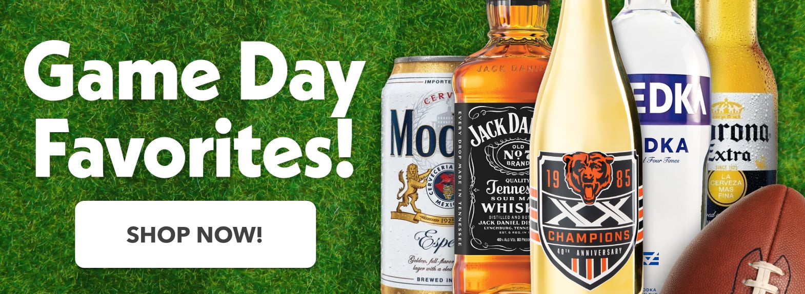 Game Day Favorites - Spirits, Beer, Wine & Snacks