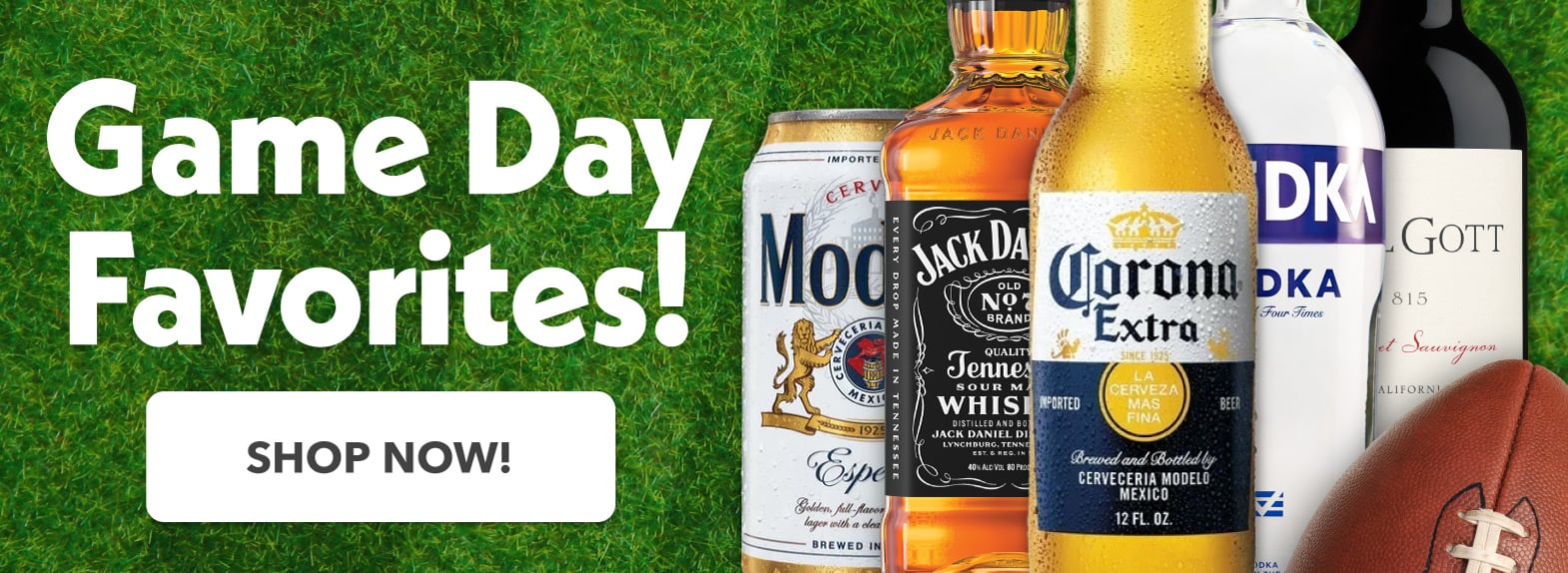 Game Day Favorites - Spirits, Beer, Wine & Snacks