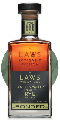 Laws Whiskey House San Luis Valley 10 year old Straight Rye Bottled in Bond