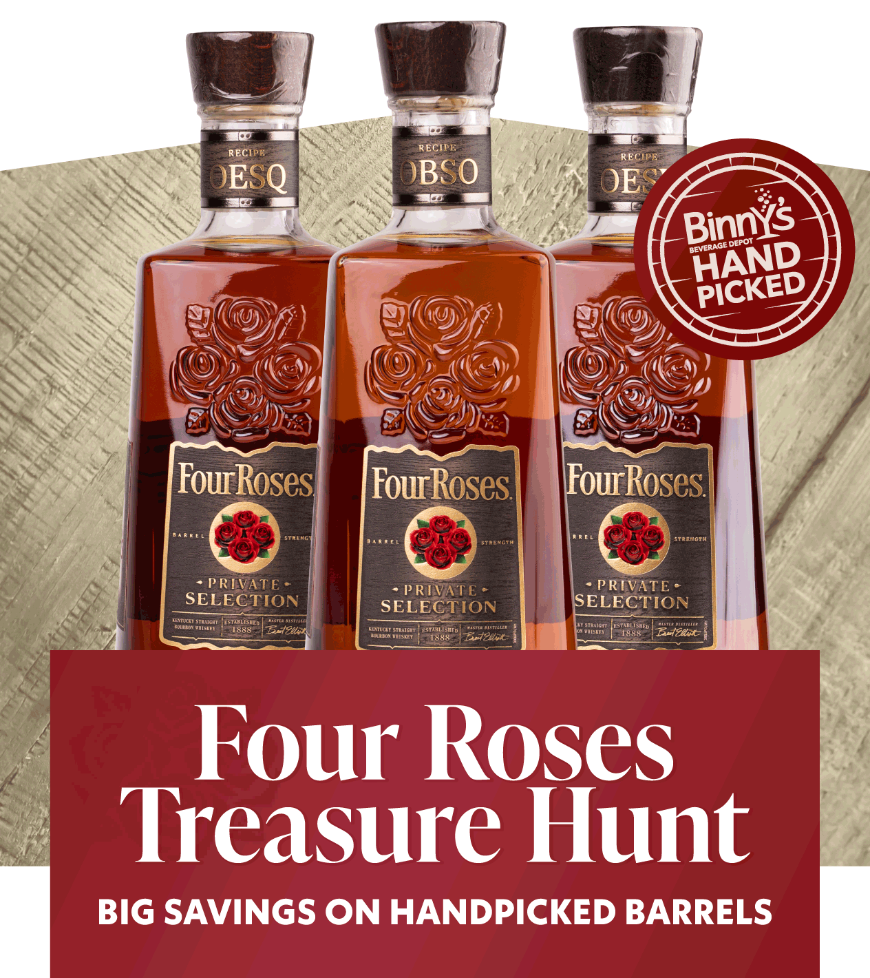 Four Roses Treasure Hunt Big Savings on Handpicked Barrels