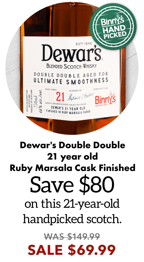 Dewar's Double Double 21 year old Ruby Marsala Cask Finished Binny's Handpicked