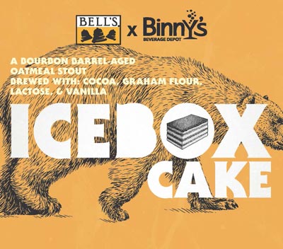 Bell’s IceBox Cake Barrel Aged Stout collaboration with Binny’s