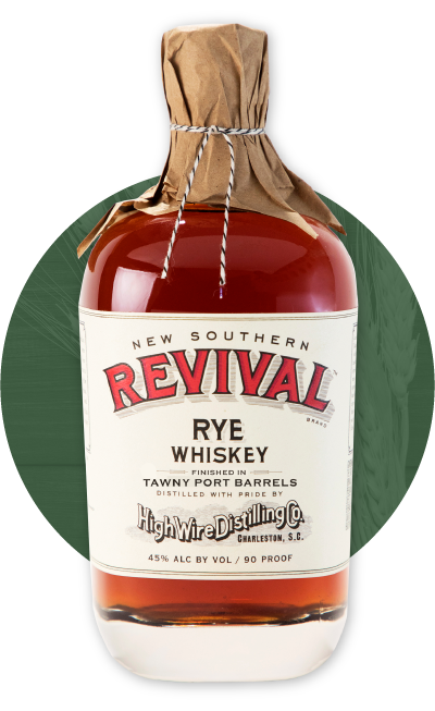 High Wire Distilling New Southern Revival 100% Abruzzi Rye Whiskey Tawny Portwood Finish