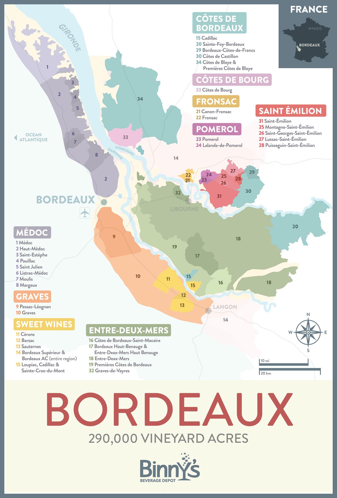 Map of Bordeaux