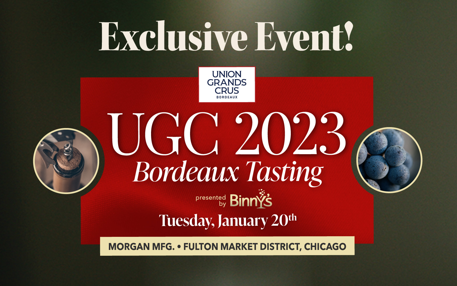 UGC 2023 Bordeaux Tasting - Presented by Binny's