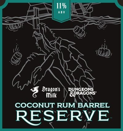 New Holland Dragon's Milk Reserve Coconut Rum Barrel collab with Dungeons & Dragons