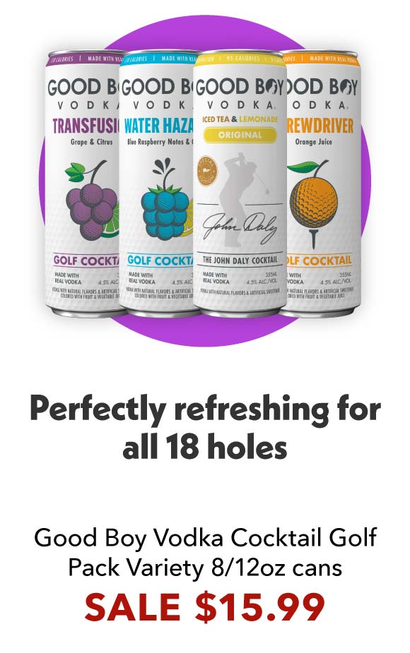 Good Boy Vodka Cocktail Golf Pack Variety