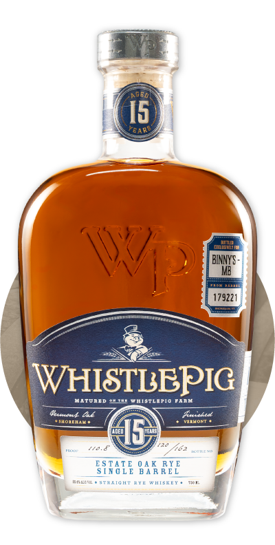 WhistlePig 15 year old Straight Rye Single Barrel MB