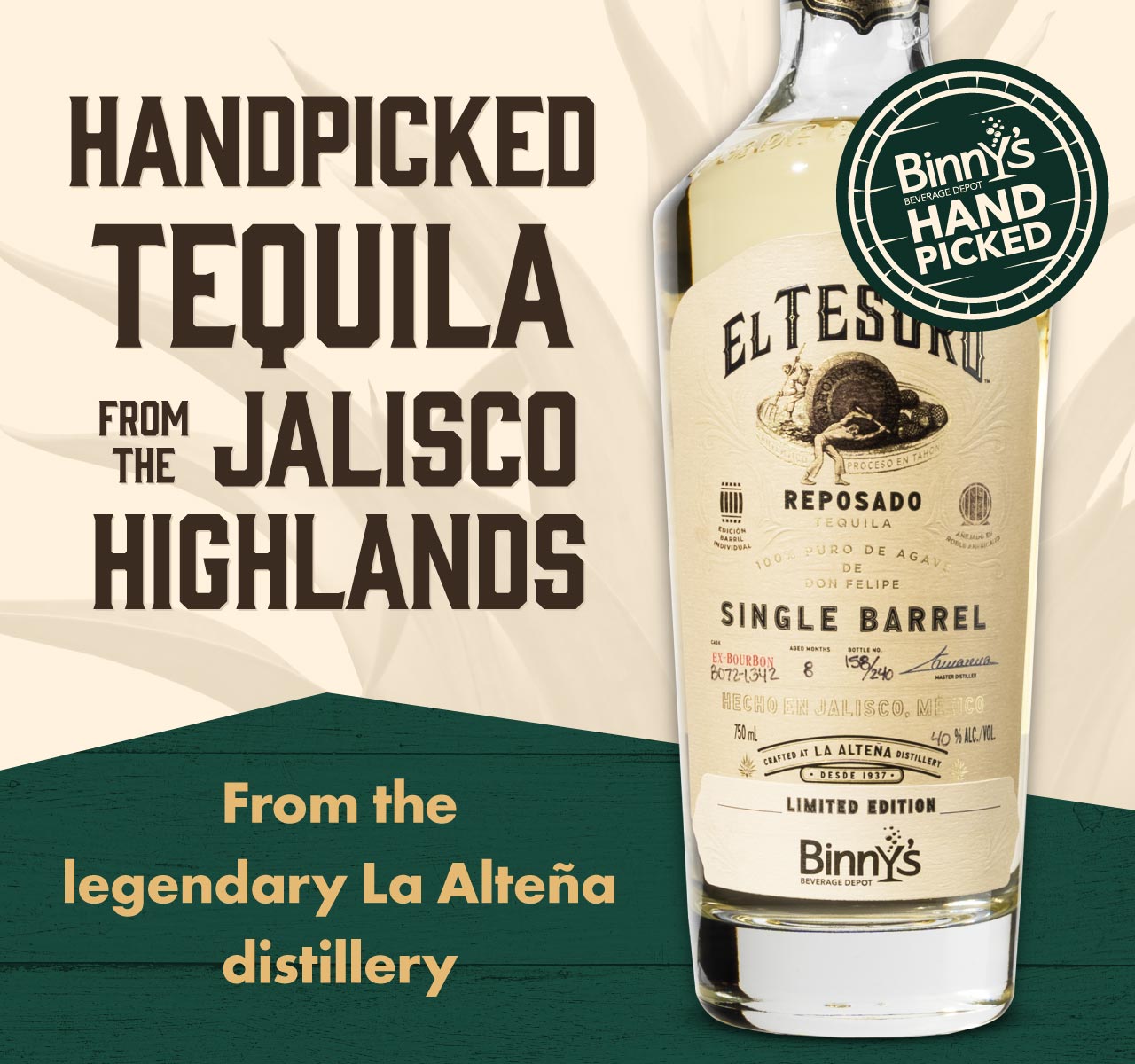 Handpicked Tequila from the Jalisco Highlands