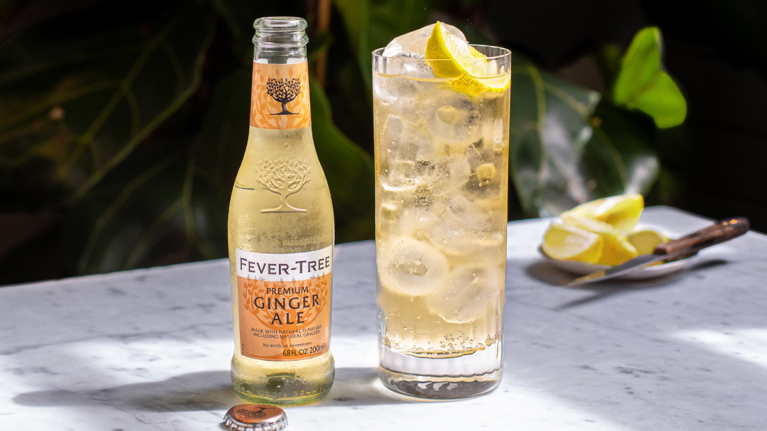 Refreshing Highball Bourbon Cocktail with Ginger Ale