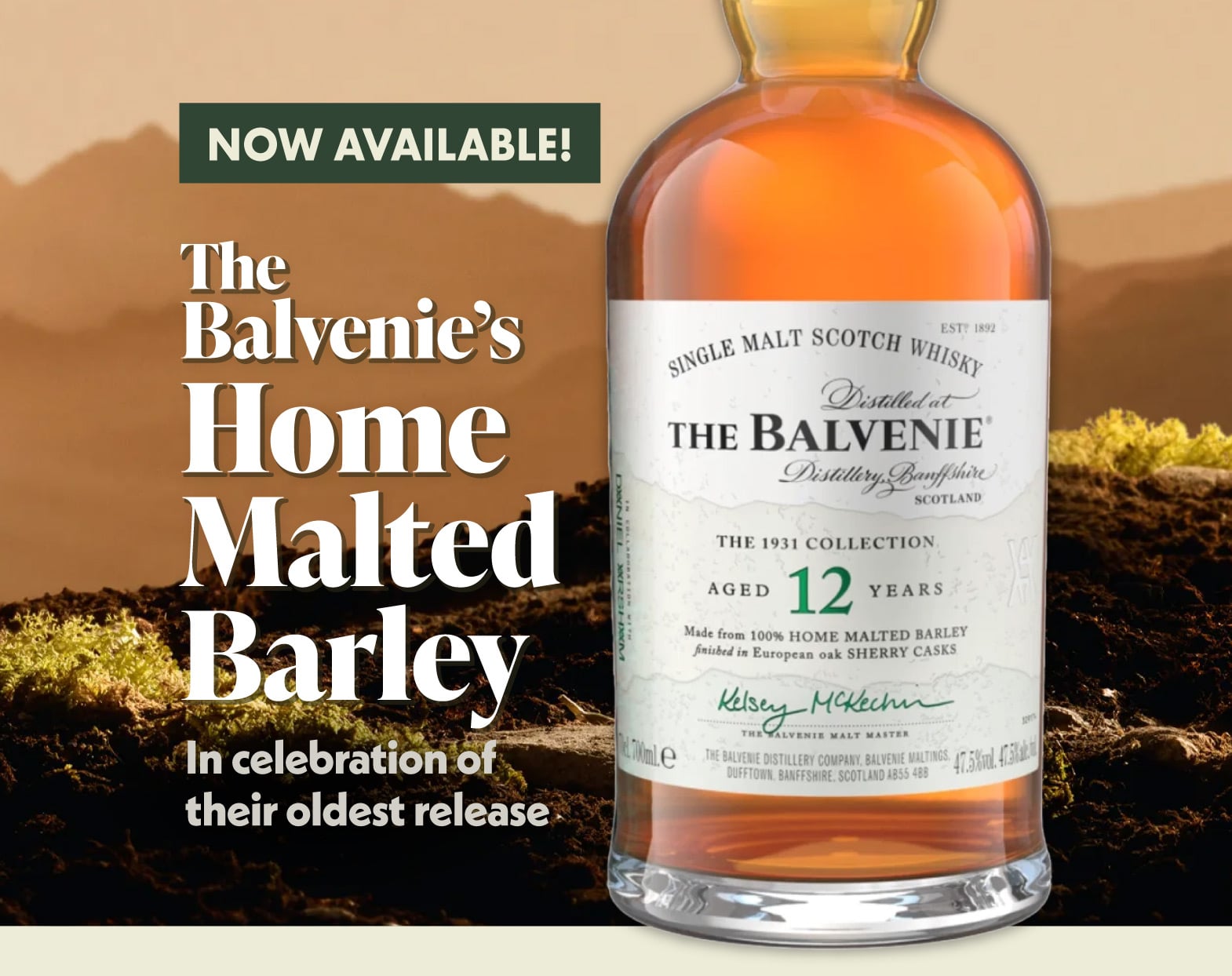 The Balvenie’s Home Malted barley