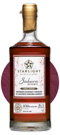 Huber's Starlight Distillery Sakura Reserve Bourbon Finished in ex Sakura Plum Cask