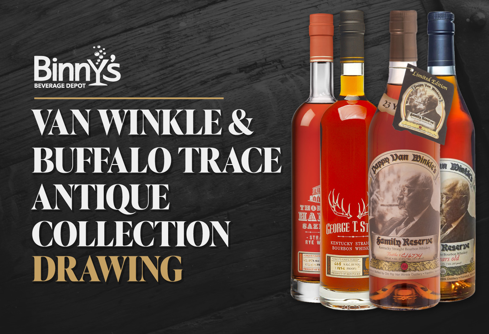 Binny's Van Winkle & Buffalo Trace Antique Collection 2025 Drawing