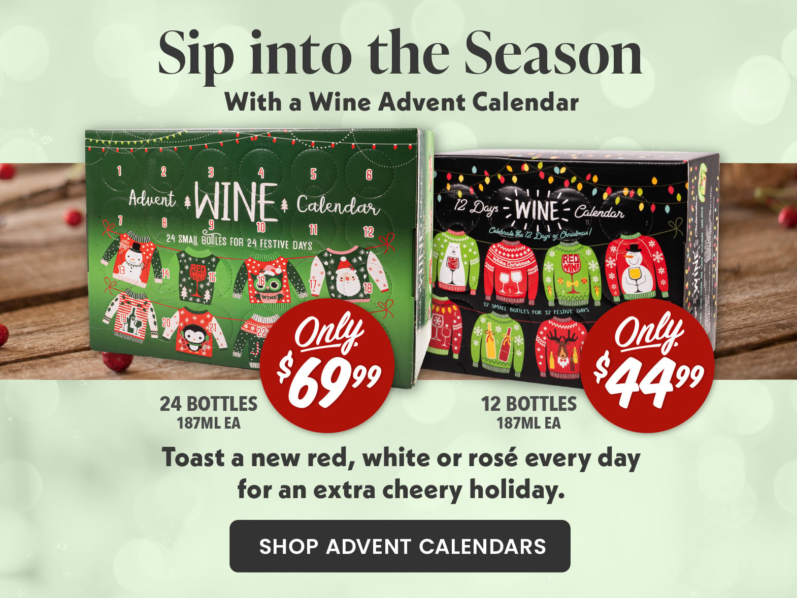 Holiday Wine Advent Calendars