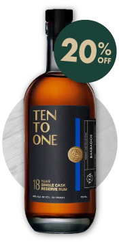 Ten to One 18 year old Single Cask Reserve Barbados Rum Binny's Handpicked 2006