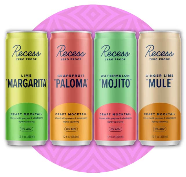 Recess Zero Proof Non-Alcoholic Canned Ready-to-Drink Mocktails