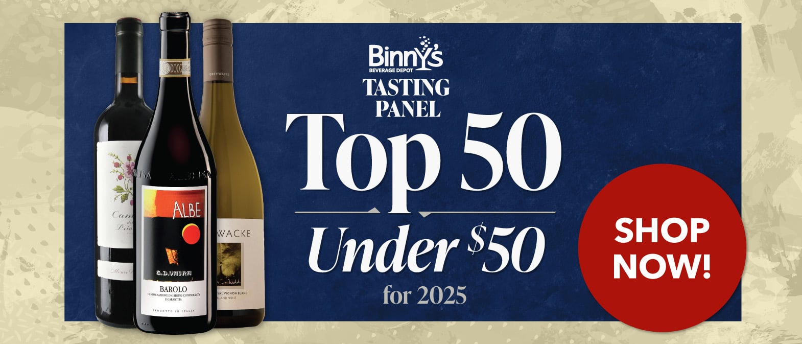 Binny's Tasting Panel Top 50 Wines