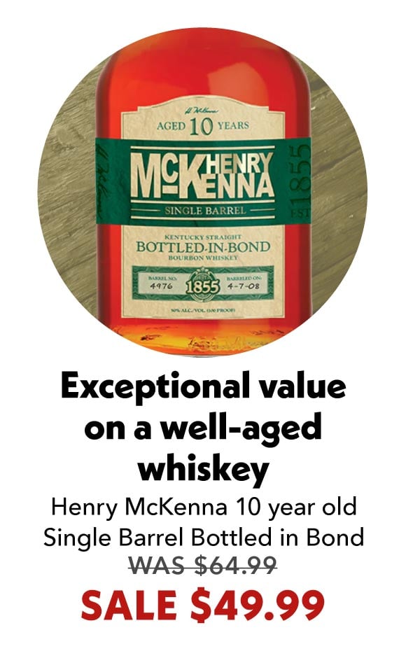 Henry McKenna 10 year old Single Barrel Bottled in Bond