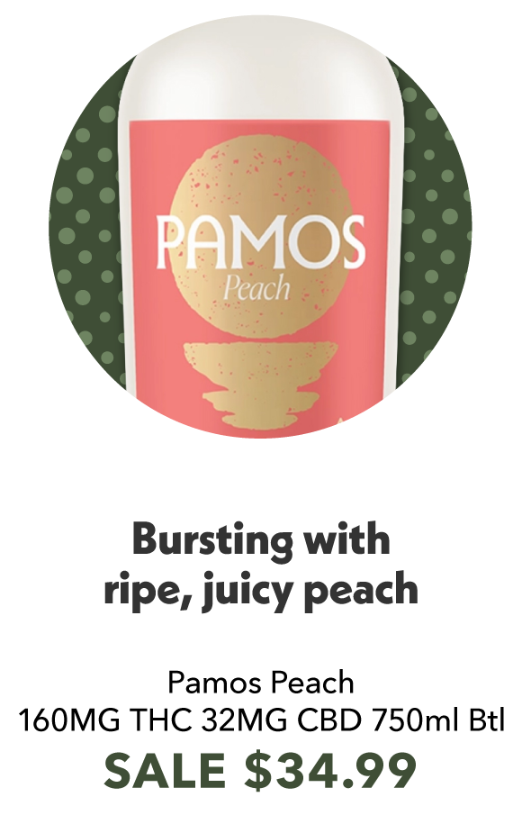 Pamos Peach 160mg THC 32mg CBD