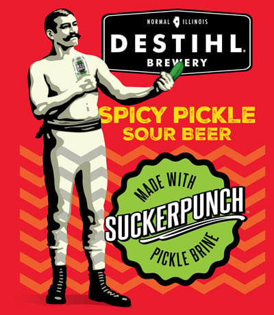 Destihl Spicy Pickle Sour collaboration with SuckerPunch