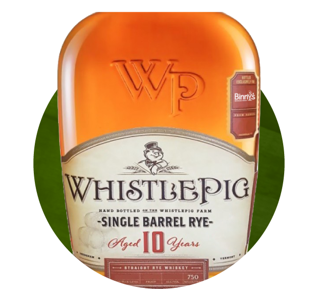 WhistlePig 10 year old Rye Single Barrel # 81791 Tocino Binny's Handpicked