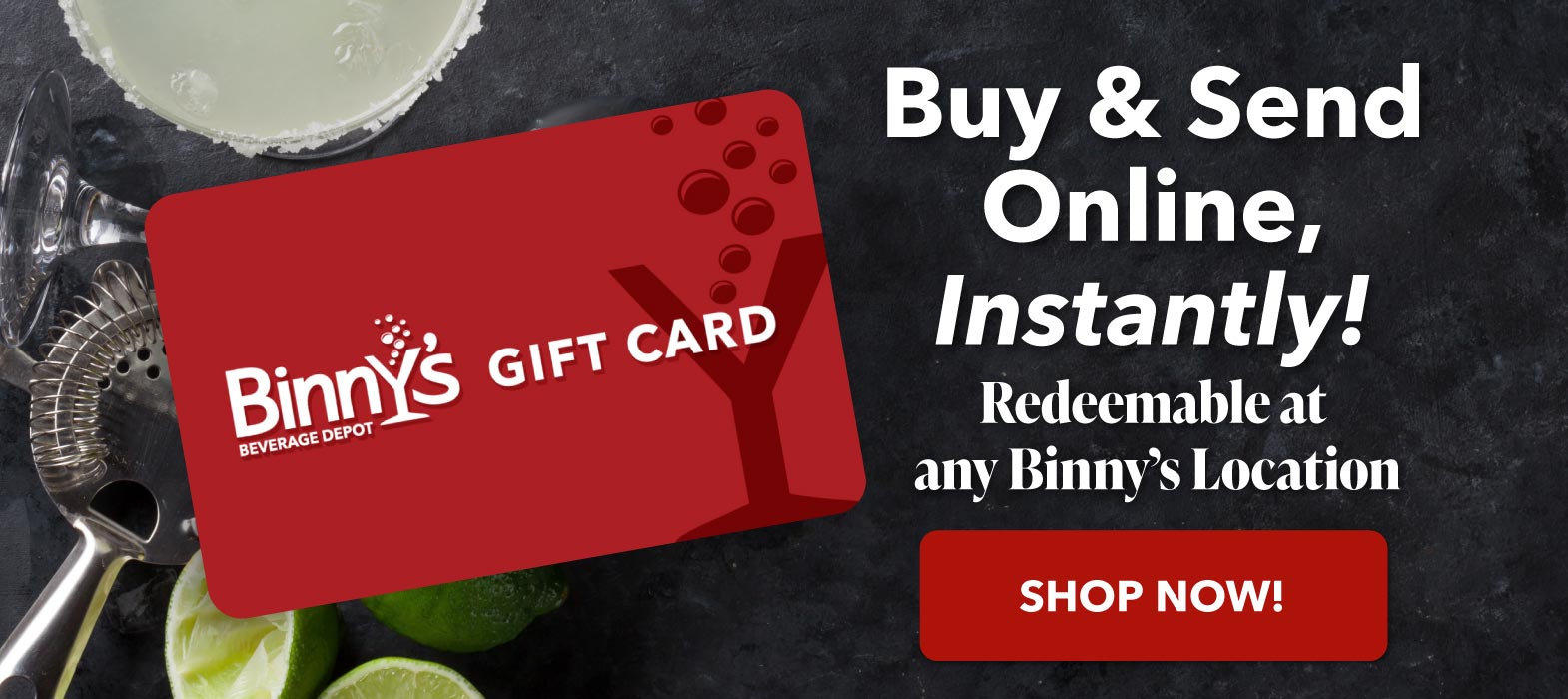 Binny's Gift Cards - Buy & Send Online Instantly