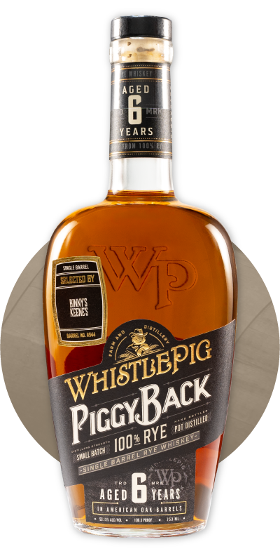 WhistlePig PiggyBack 6 year old Cask Strength Rye Single Barrel Keene's