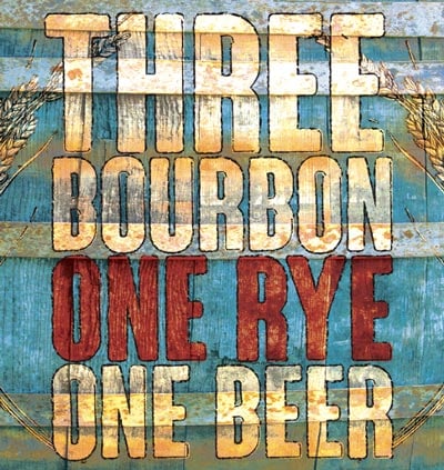 Mikerphone Three Bourbon One Rye One Beer collaboration with Binny's
