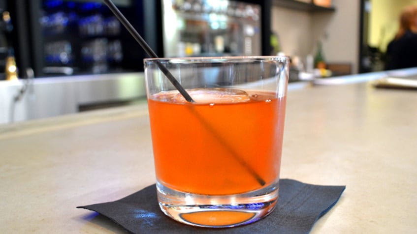 Sweet and sour Minneapolis Hustler Bourbon and citrus cocktail recipe.