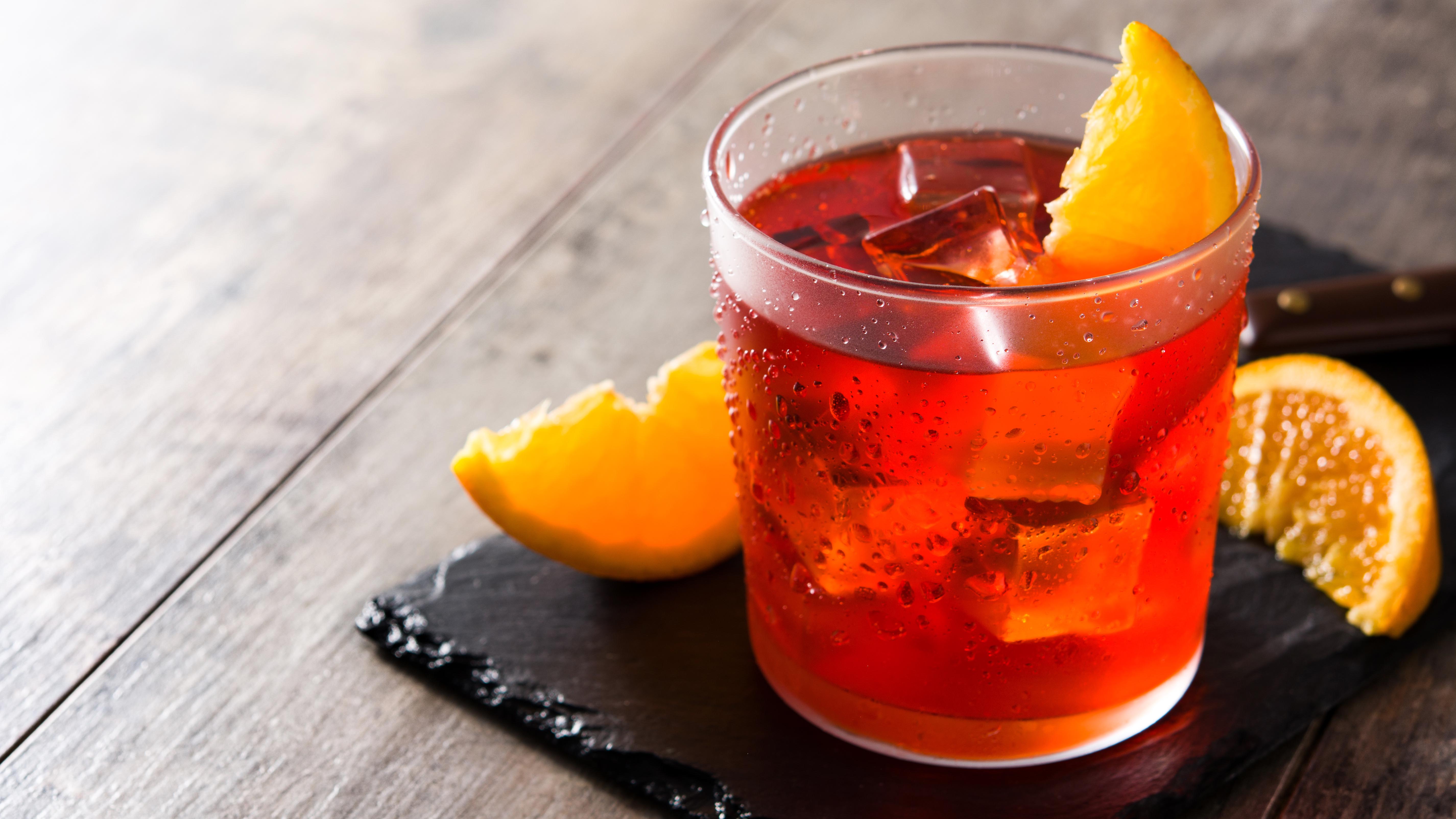 Classic Negroni Gin Cocktail with Campari