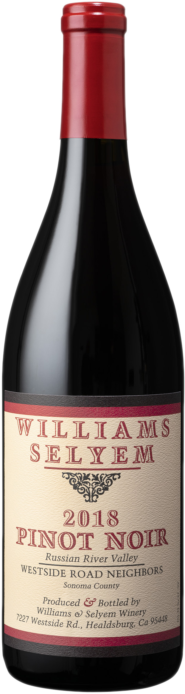 Williams Selyem Pinot Noir Westside Road Neighbors 2018