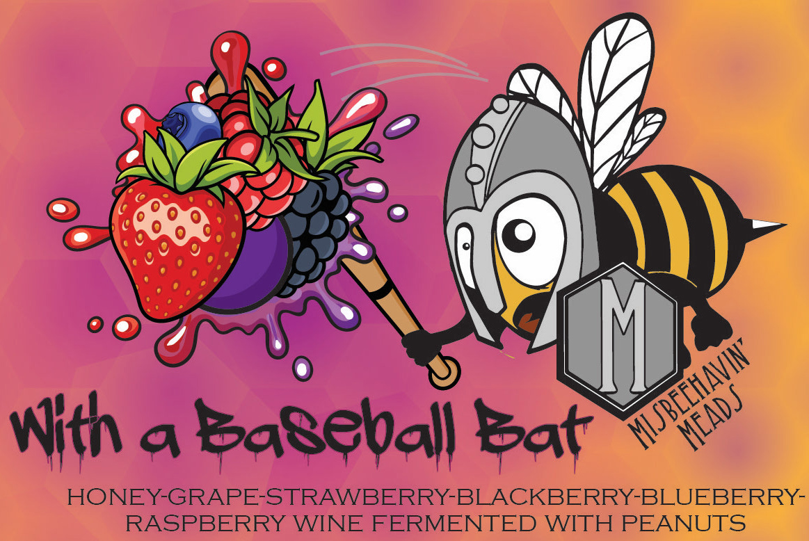 Misbeehavin' Meads With A Baseball Bat Mixed Berry Half Bottle