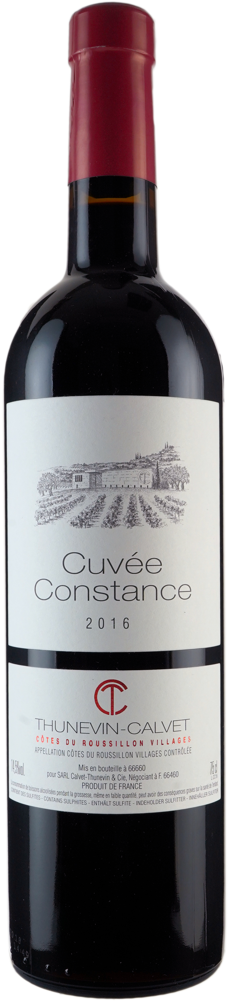 Thunevin Calvet Cotes du Roussillon Villages Cuvee Constance 2016