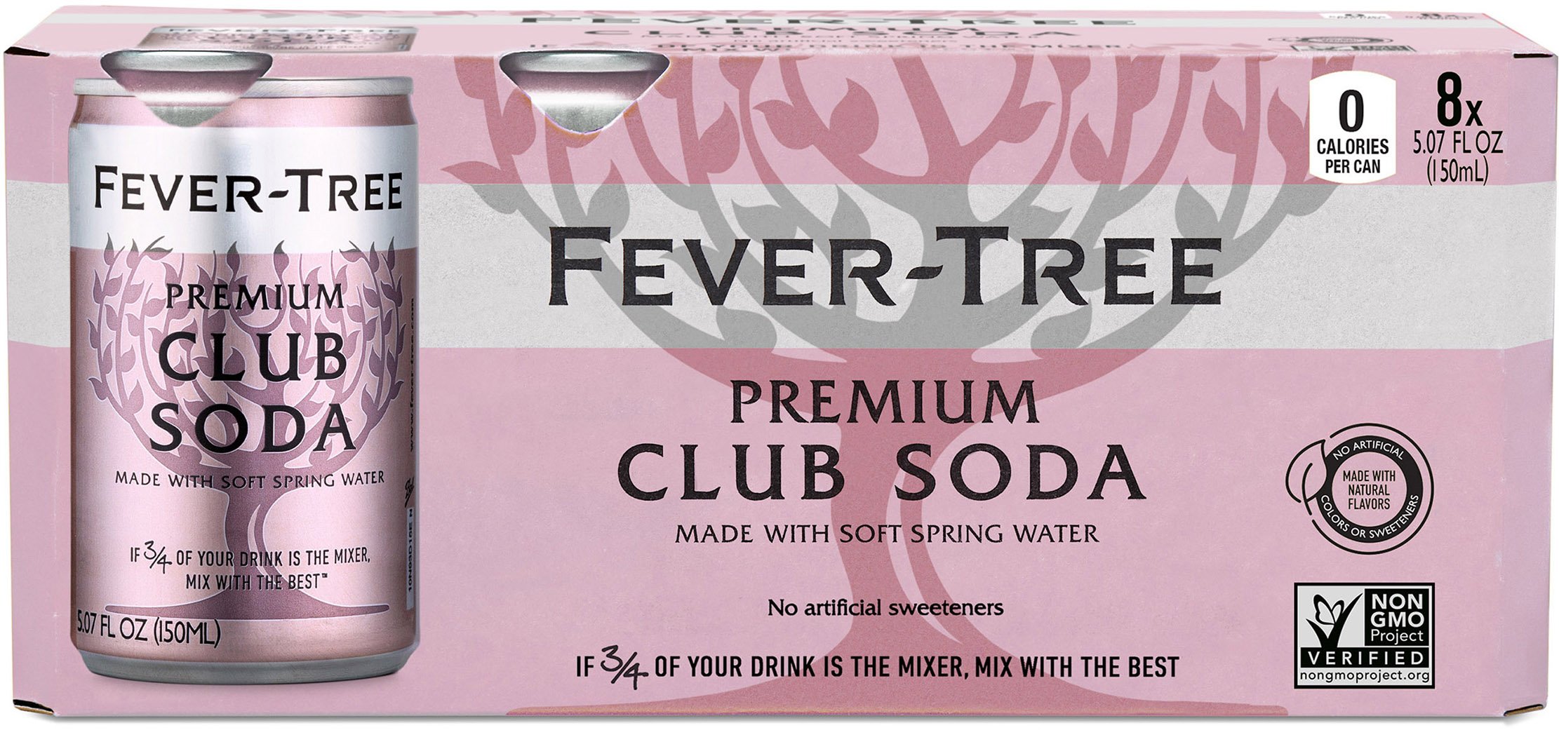 Fever Tree Club Soda 8 pack of 150 ml Can