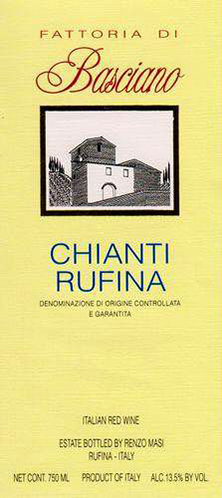 Fattoria di Basciano Chianti Rufina 2017