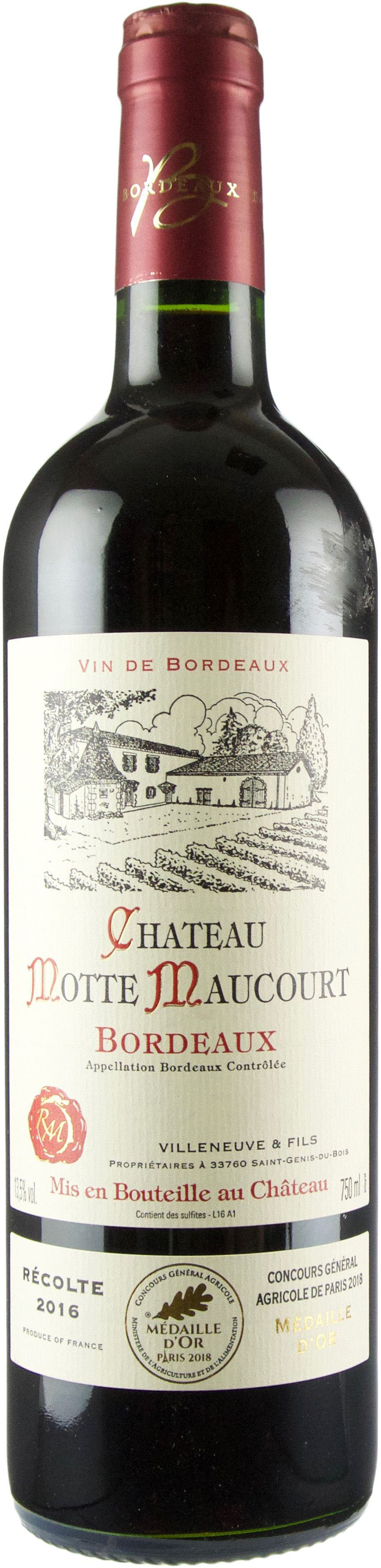 Chateau Motte Maucourt Bordeaux 2018